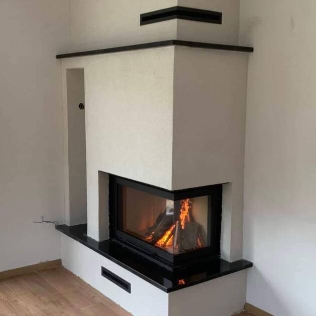 Kamin 2D 2 offene Tür